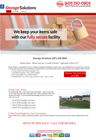 Storage Solutions, McComb, MS